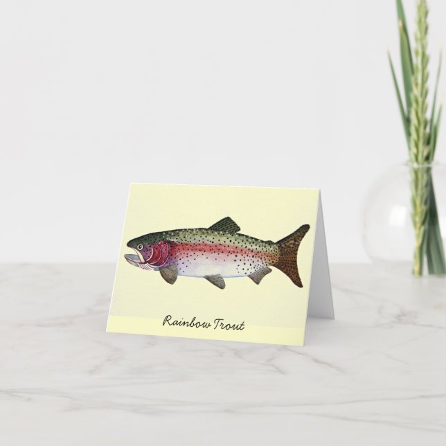 Rainbow Trout Watercolor Card (Front)