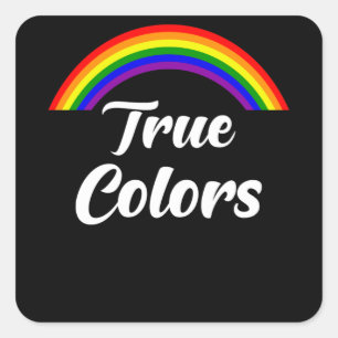 Rainbow True Colours Square Sticker