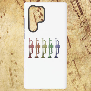 Rainbow Trumpet Lineup Brass Instrument Musician Samsung Galaxy Case