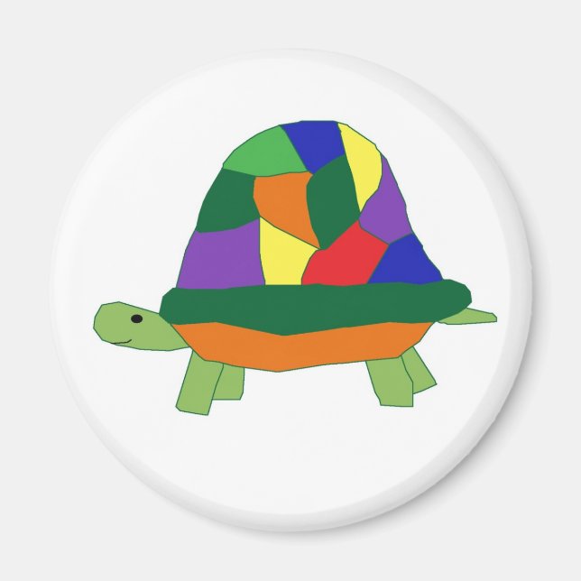 Rainbow Turtle magnet (Front)