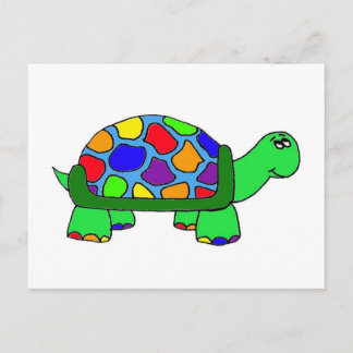 Rainbow Turtle Postcard