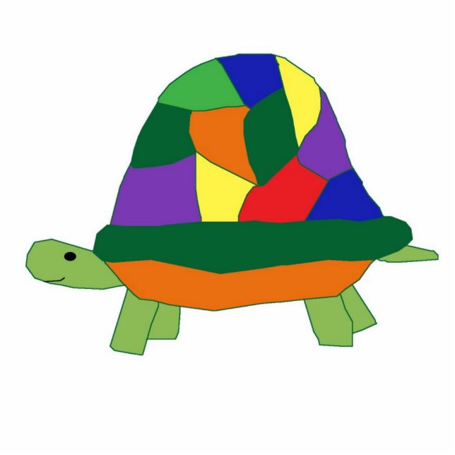 Rainbow Turtle sculpture Standing Photo Sculpture (Front)