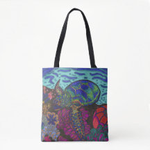 Rainbow Turtle Tote