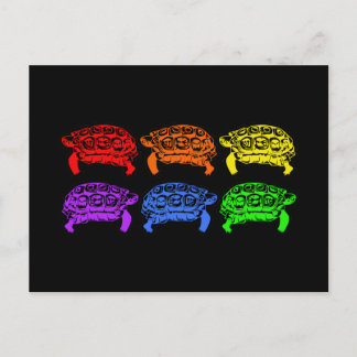 Rainbow Turtles Postcard