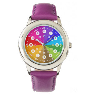 Rainbow Tutor Clock 12 hours display Watch