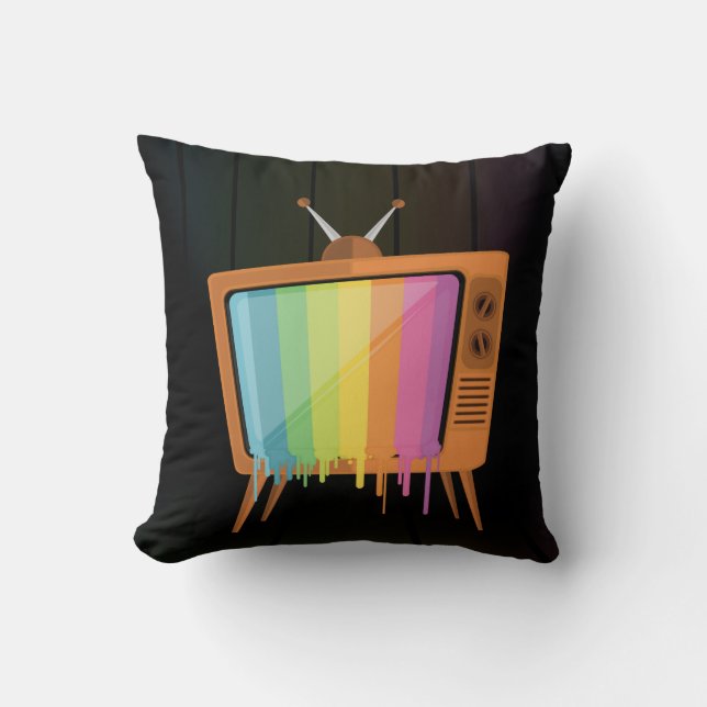 Rainbow TV   Cushion (Front)