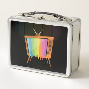 Rainbow TV Metal Lunch Box