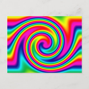 Rainbow Twirl Postcard