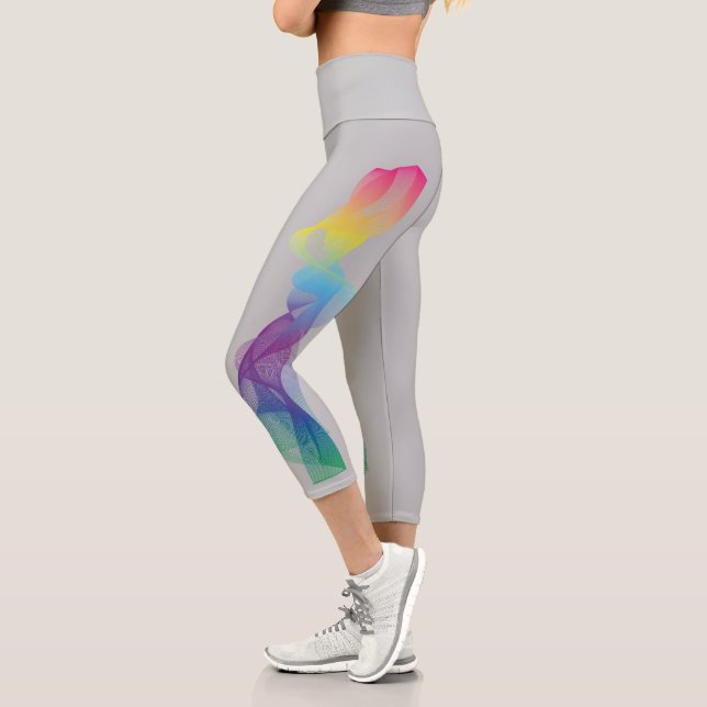 Rainbow Twist Capri Leggings (Left)