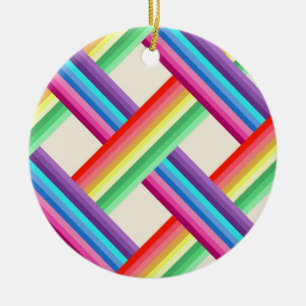 Rainbow Twist Ceramic Tree Decoration