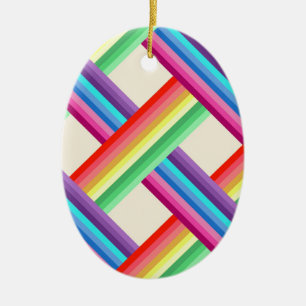 Rainbow Twist Ceramic Tree Decoration