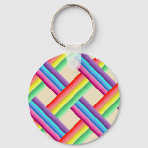 Rainbow Twist Key Ring