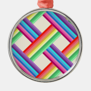 Rainbow Twist Metal Tree Decoration