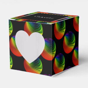 Rainbow Twist Orbs Heart Favour Box