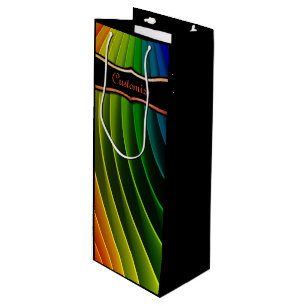 Rainbow Twist Wine Gift Bag