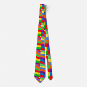 RAINBOW TYPE MODERN STYLE OPPOSITES PATTERNS TIE