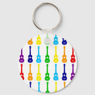 Rainbow Ukes Key Ring