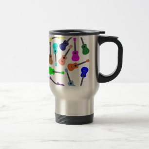 Rainbow Ukulele Travel Mug