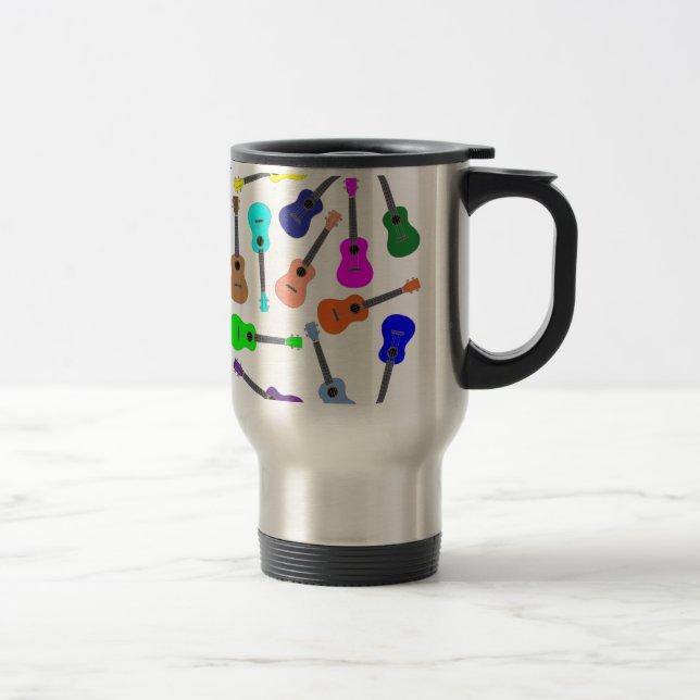 Rainbow Ukulele Travel Mug (Right)