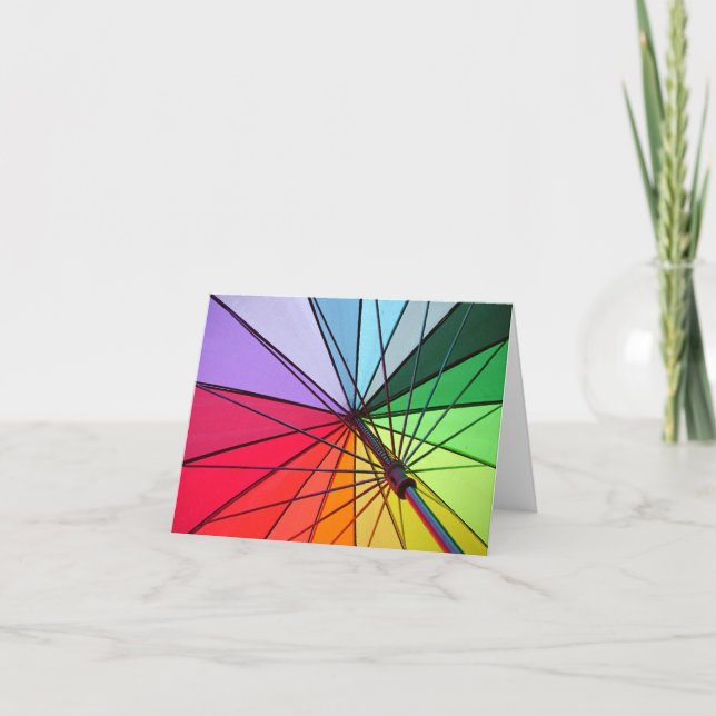 rainbow umbrella card (Front)