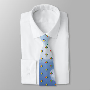 Rainbow Umbrella Neck Tie