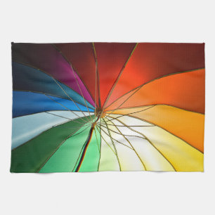 Rainbow umbrella, pride, kitchen tea towel