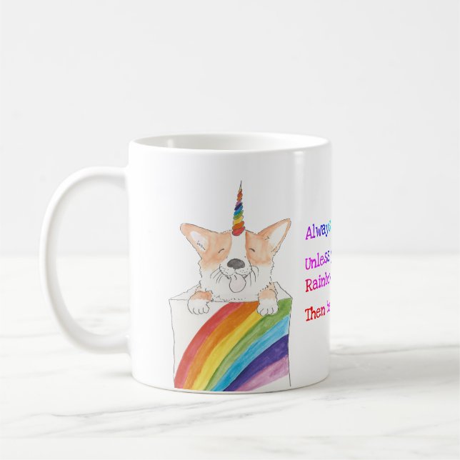 Rainbow unicorgi mug (Left)