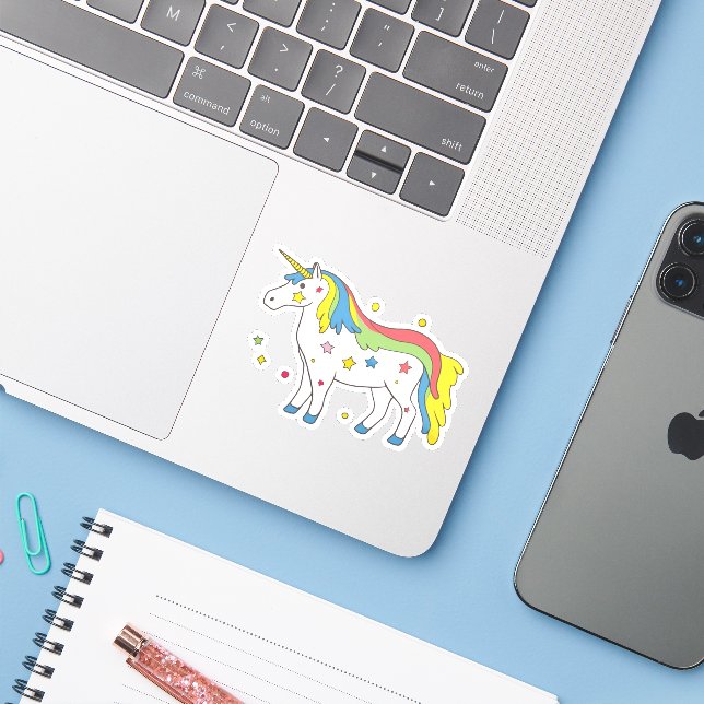  Rainbow unicorn (Laptop w/ iPhone)