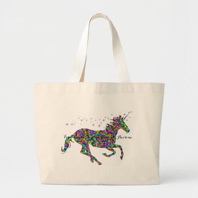 Rainbow Unicorn Awesome Tote (Front)