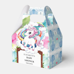 Rainbow Unicorn Baby Shower Favour Box