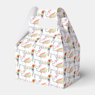 Rainbow Unicorn Birthday Custom Name Favour Box