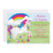 Rainbow Unicorn Birthday Invitations