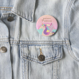 Rainbow Unicorn Birthday Princess Cute 6 Cm Round Badge
