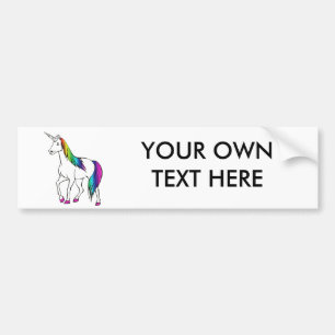 RAINBOW UNICORN BUMPER STICKER