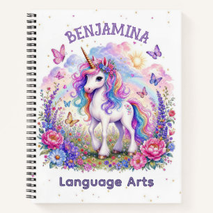 Rainbow Unicorn Butterfly Adventure Magical Notebook