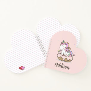 Rainbow Unicorn Cake Personalised Notebook