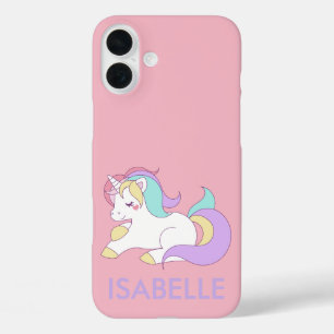 Rainbow Unicorn iPhone 16 Plus Case