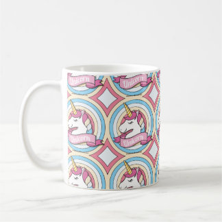 Rainbow Unicorn Circles Coffee Mug