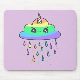 Rainbow Unicorn Cloud Mouse Mat