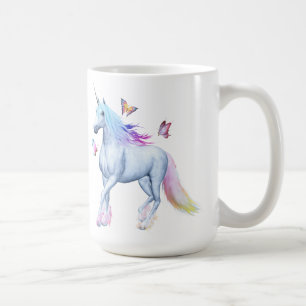 Rainbow unicorn coffee mug