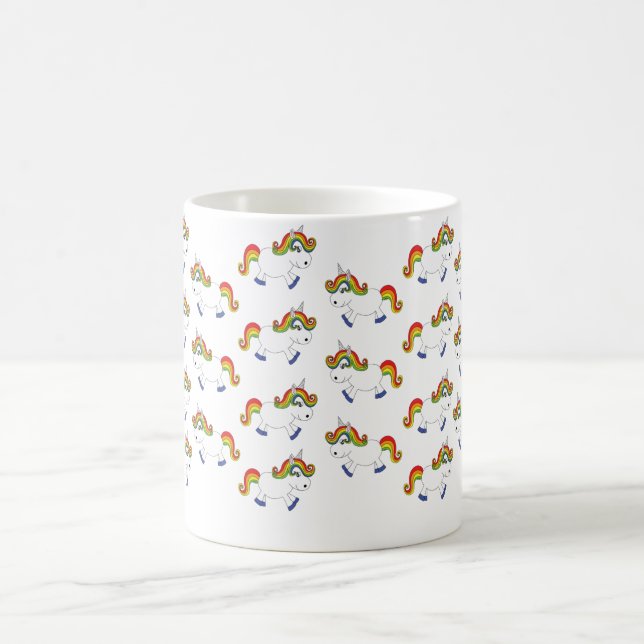Rainbow unicorn coffee mug (Center)