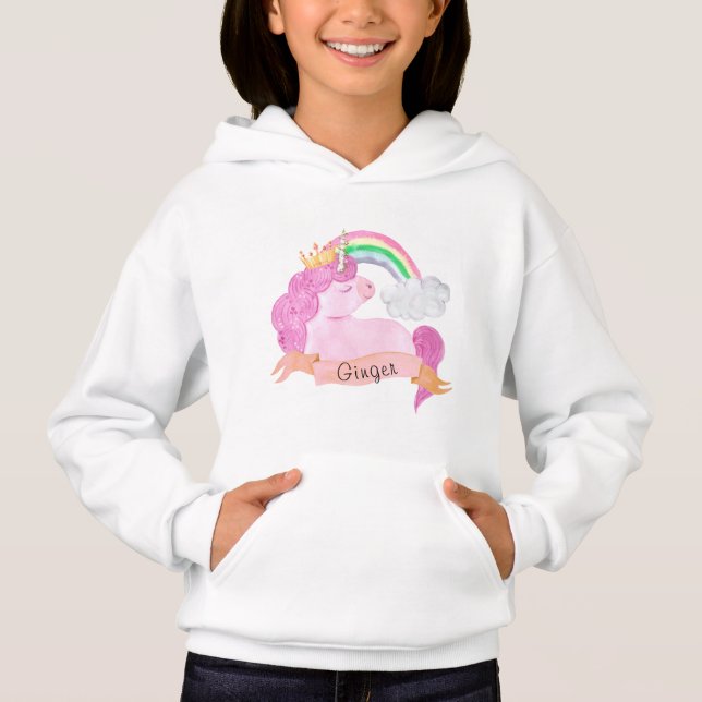 🌈Rainbow Unicorn Custom Name   (Front)