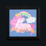 🌈Rainbow Unicorn Custom Name     Gift Box<br><div class="desc">Beautiful magic-themed featuring Adorable baby unicorn with rainbow. Easy customisation of your princess name using the "Personalisation button". Check out other Matching items available in my store!</div>