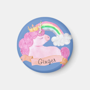 🌈Rainbow Unicorn Custom Name Magnet