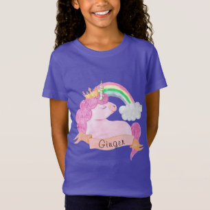 🌈Rainbow Unicorn Custom Name  T-Shirt
