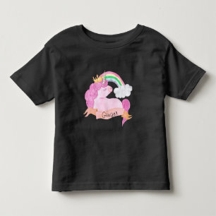 🌈Rainbow Unicorn Custom Name    Toddler T-Shirt