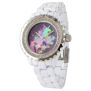 Rainbow Unicorn Cute Personalised Watch
