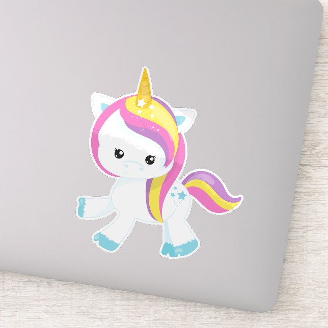 Rainbow Unicorn, Cute Unicorn, Star, Magic Unicorn (Detail)