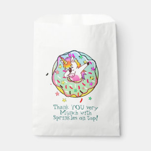 Rainbow Unicorn Dab Dance fun Blue Iced Doughnut Favour Bags