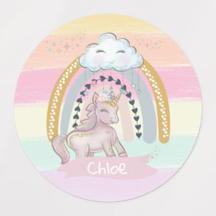 🦄Rainbow Unicorn Girl Custom Name